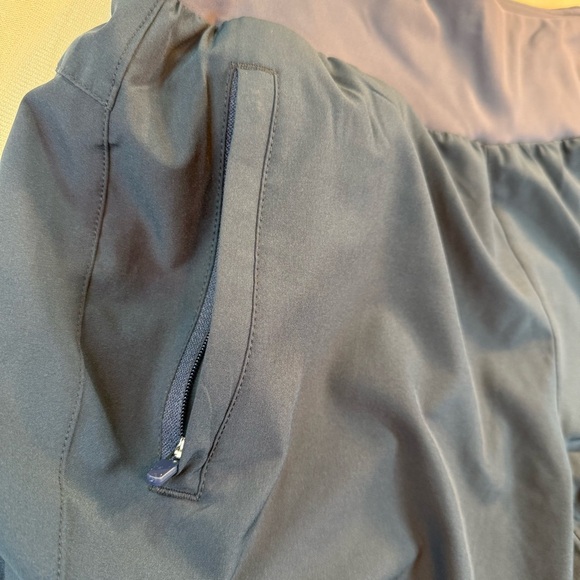 Libin Active Sz S Workout/Running Shorts Navy Blue Liner Zipper Pockets Women - Picture 6 of 12